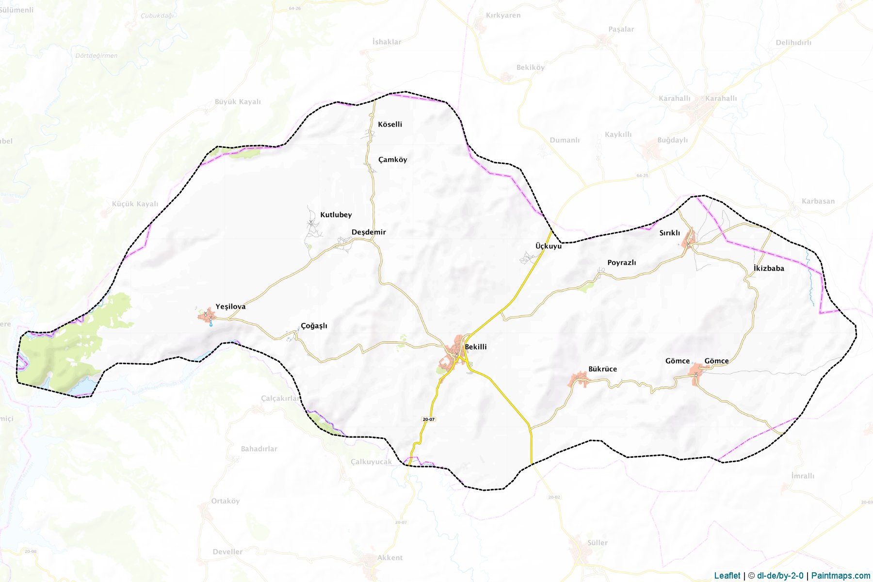 Bekilli (Denizli) Map Cropping Samples-1