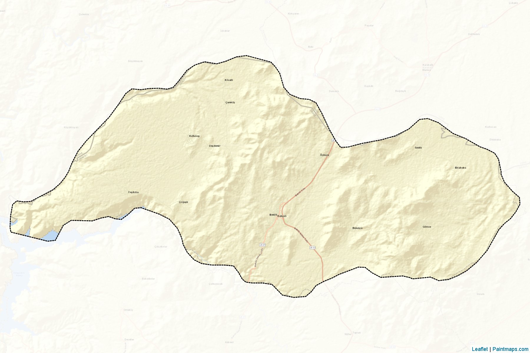 Bekilli (Denizli) Map Cropping Samples-2