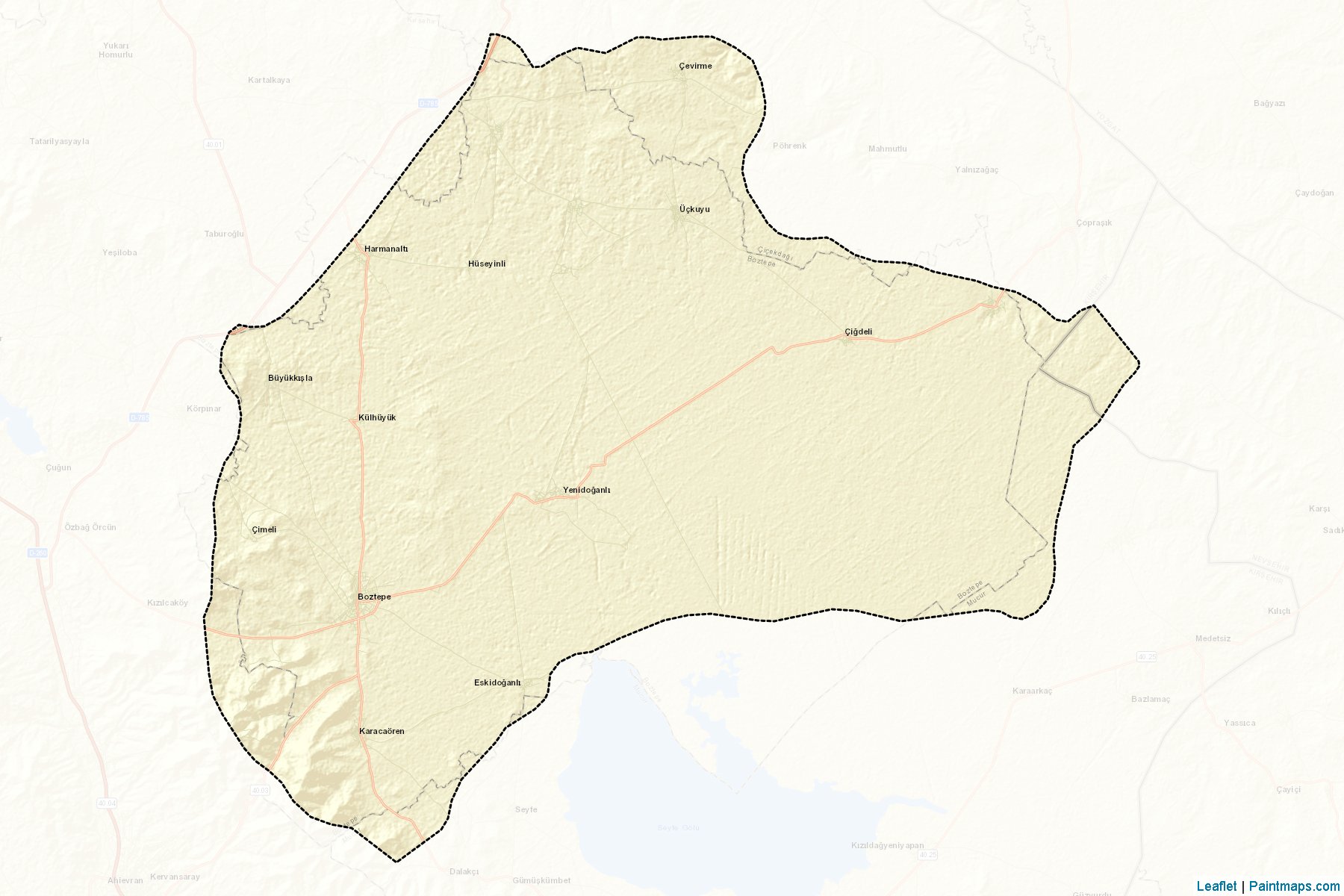 Muestras de recorte de mapas Boztepe (Kirsehir)-2