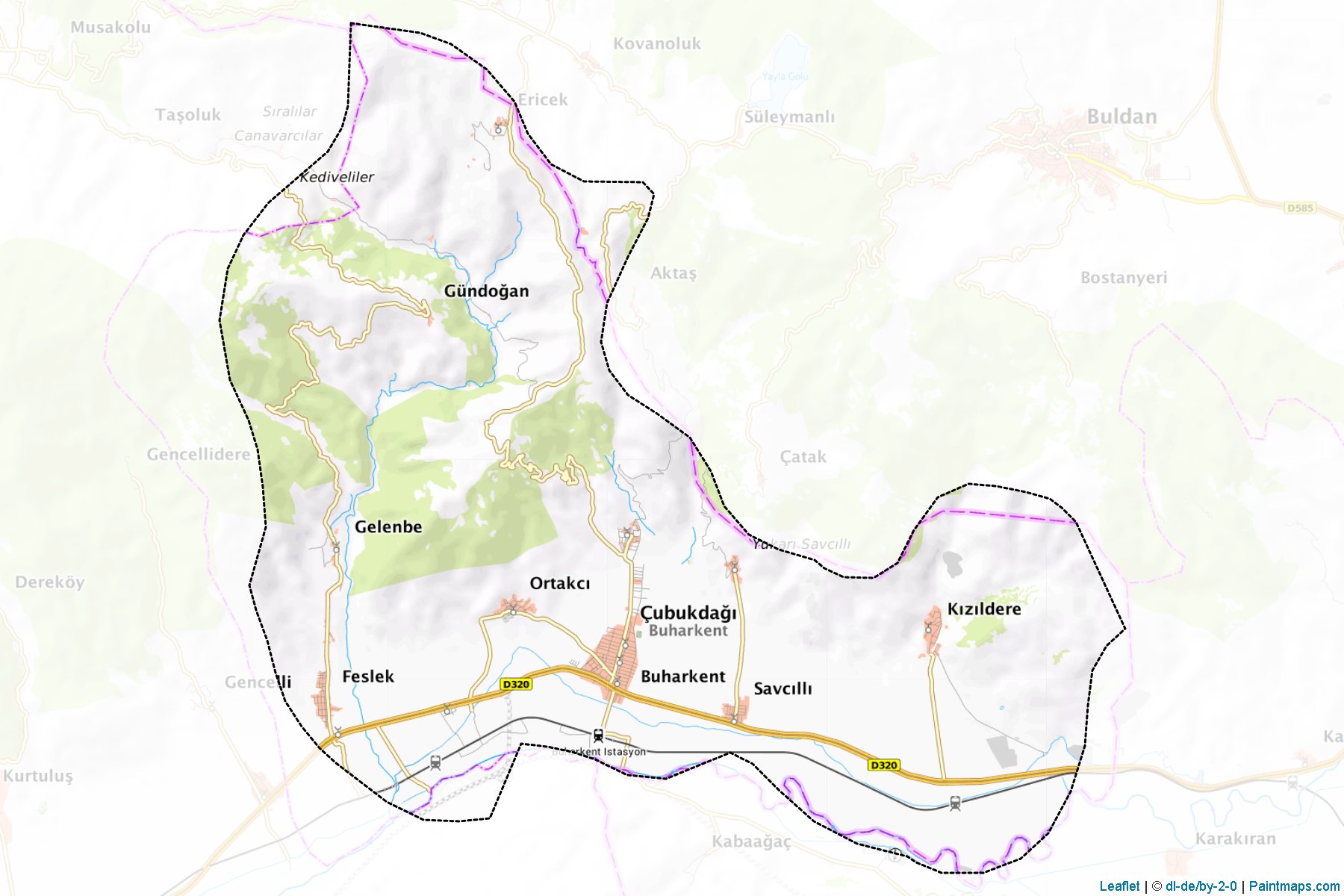 Buharkent (Aydın) Haritası Örnekleri-1