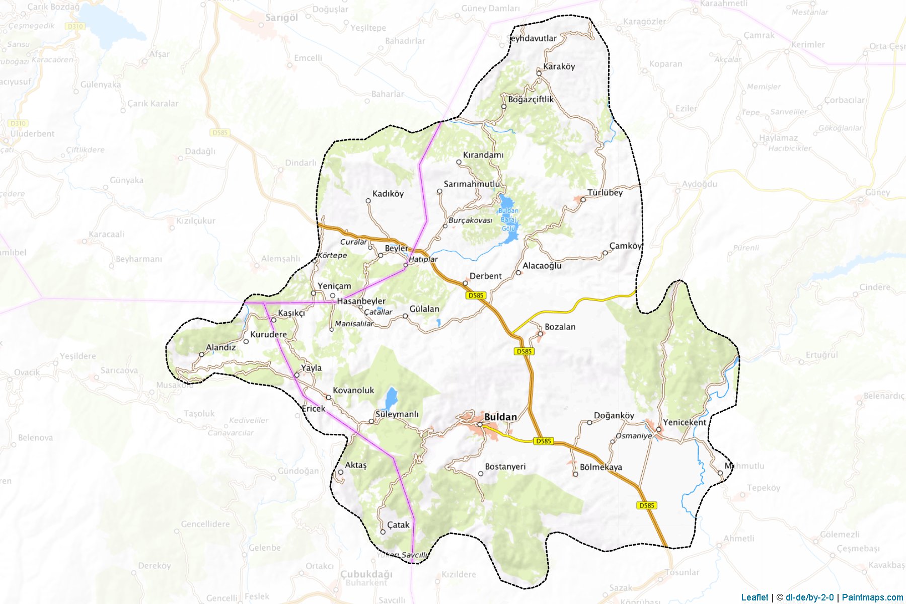 Muestras de recorte de mapas Buldan (Denizli)-1