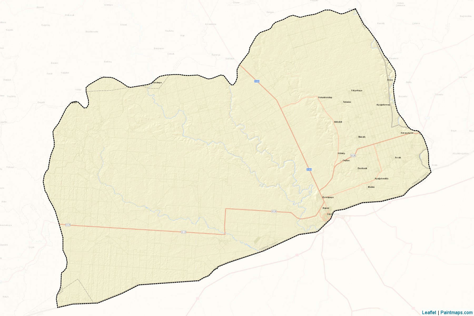 Ceylanpınar (Şanlıurfa) Haritası Örnekleri-2