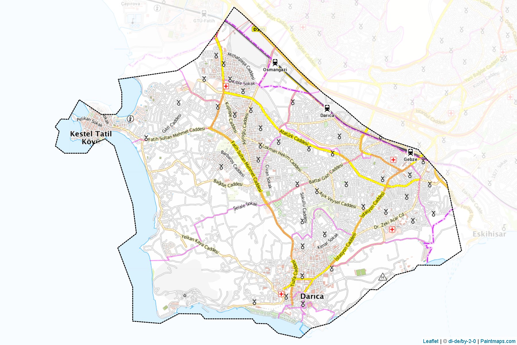 Muestras de recorte de mapas Darıca (Kocaeli)-1