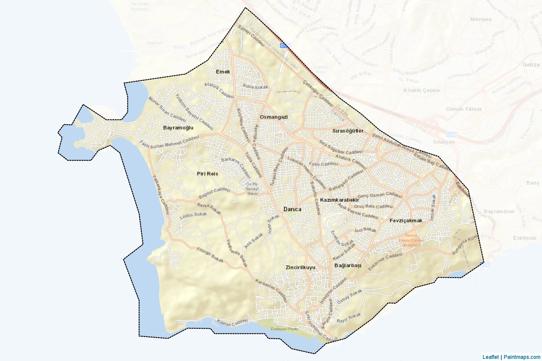 Muestras de recorte de mapas Darıca (Kocaeli)-2