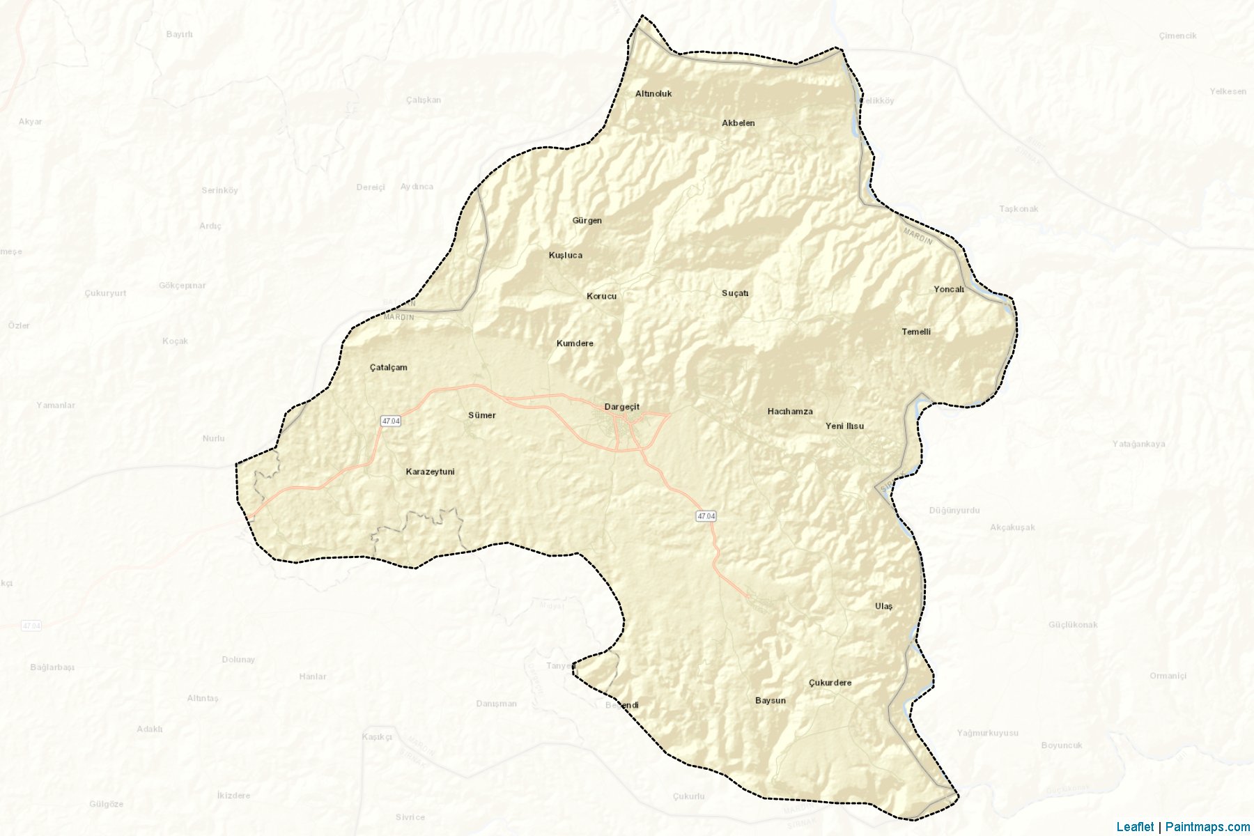 Dargeçit (Mardin) Haritası Örnekleri-2