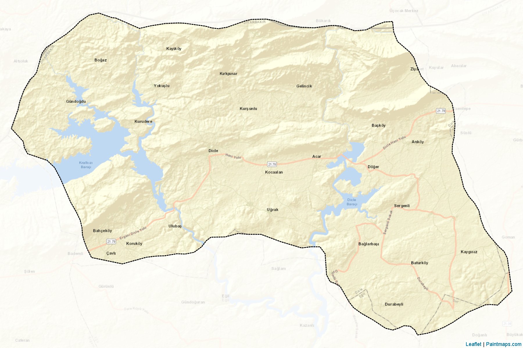 Dicle (Diyarbakir) Map Cropping Samples-2