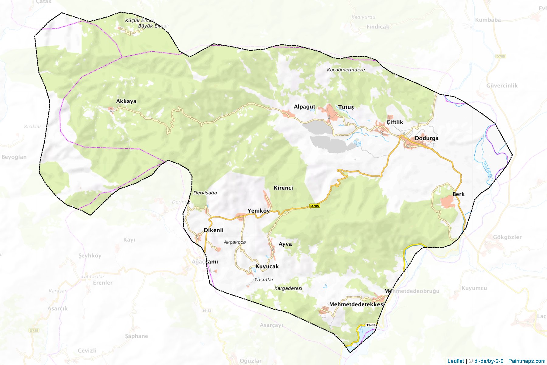 Dodurga (Corum) Map Cropping Samples-1