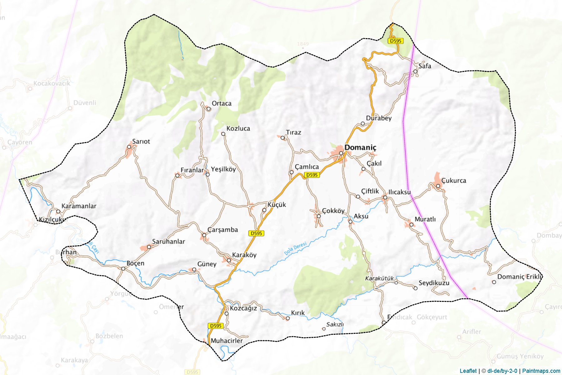 Muestras de recorte de mapas Domaniç (Kutahya)-1