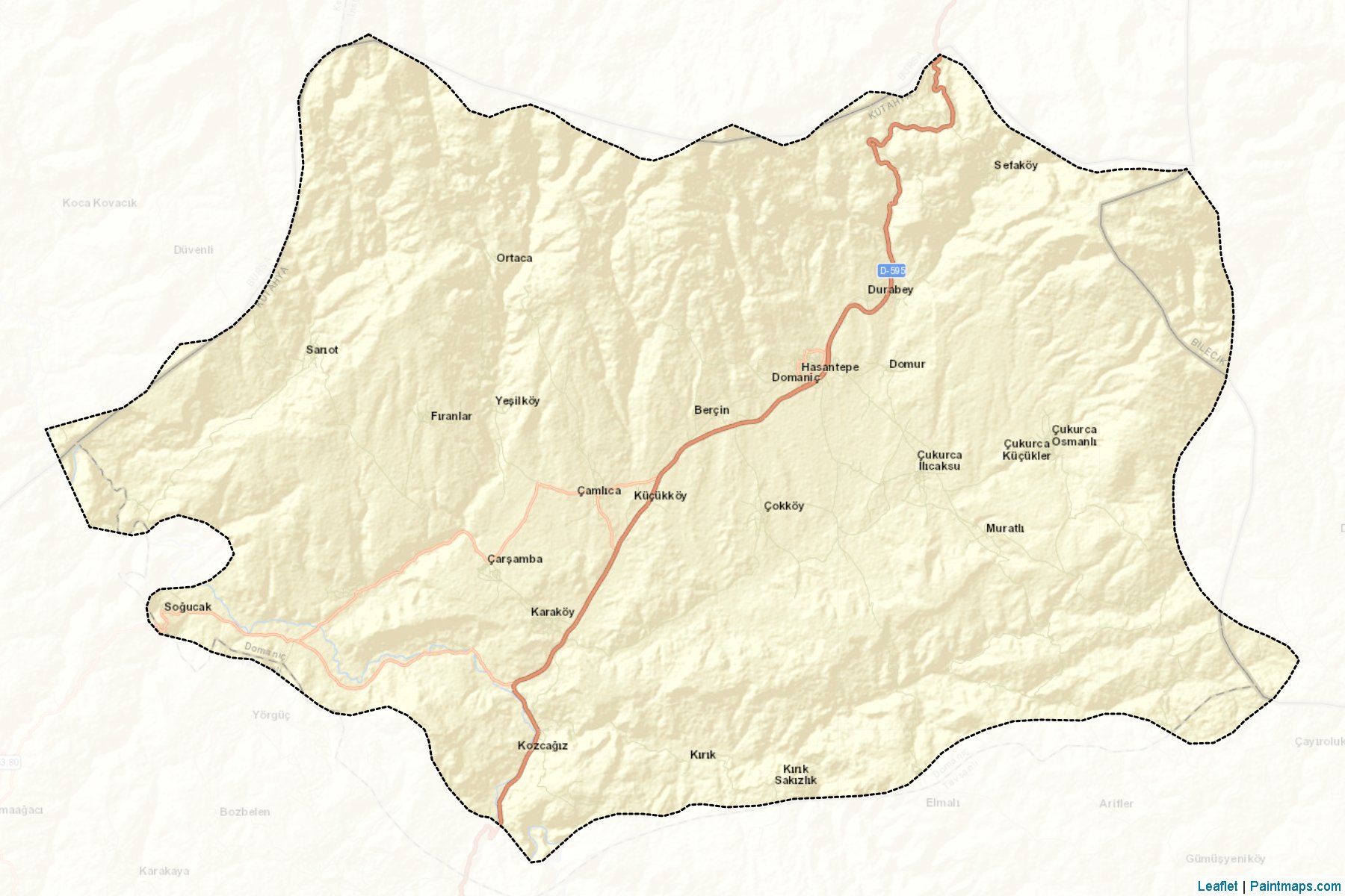 Muestras de recorte de mapas Domaniç (Kutahya)-2