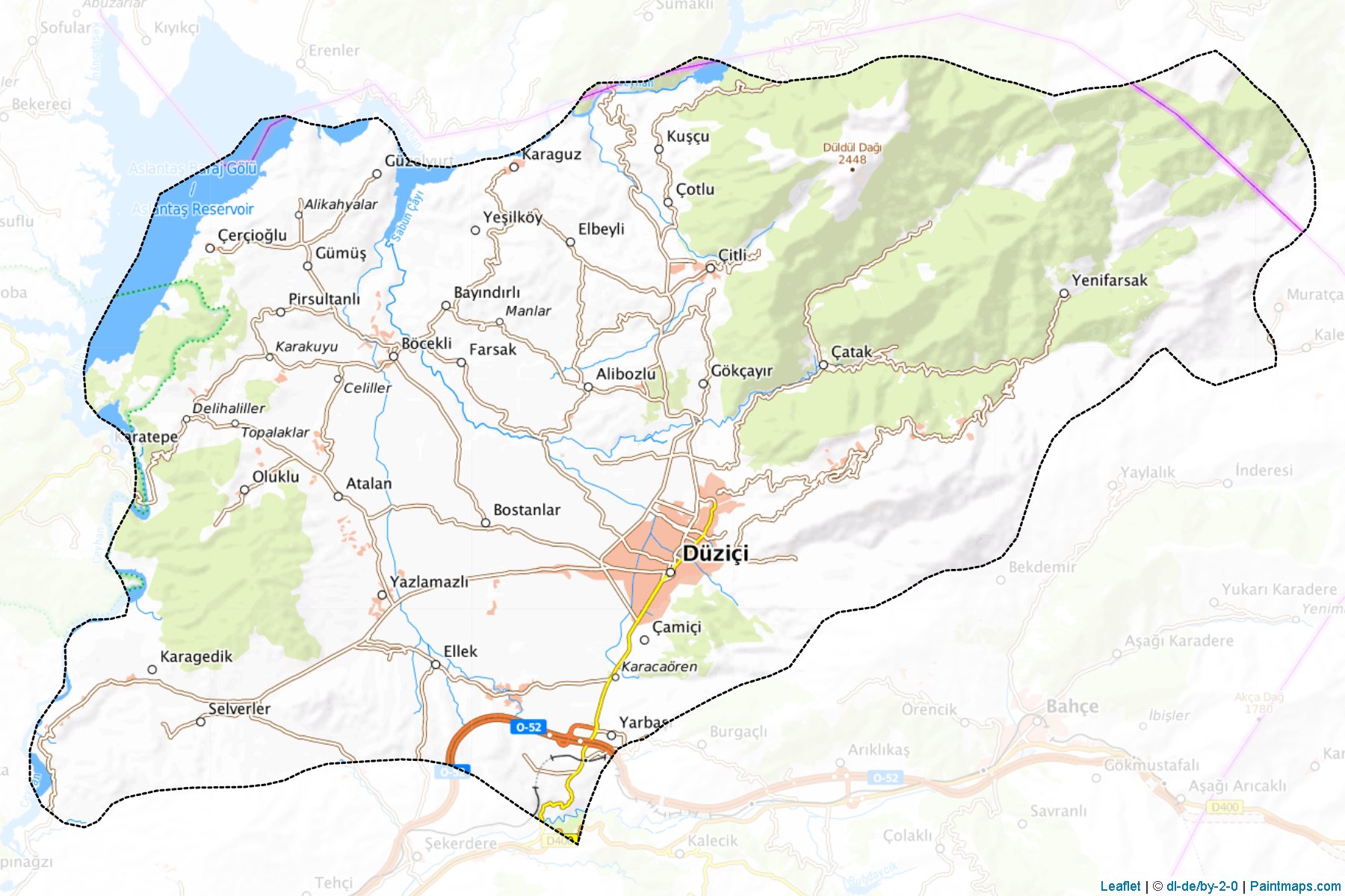 Muestras de recorte de mapas Düziçi (Osmaniye)-1