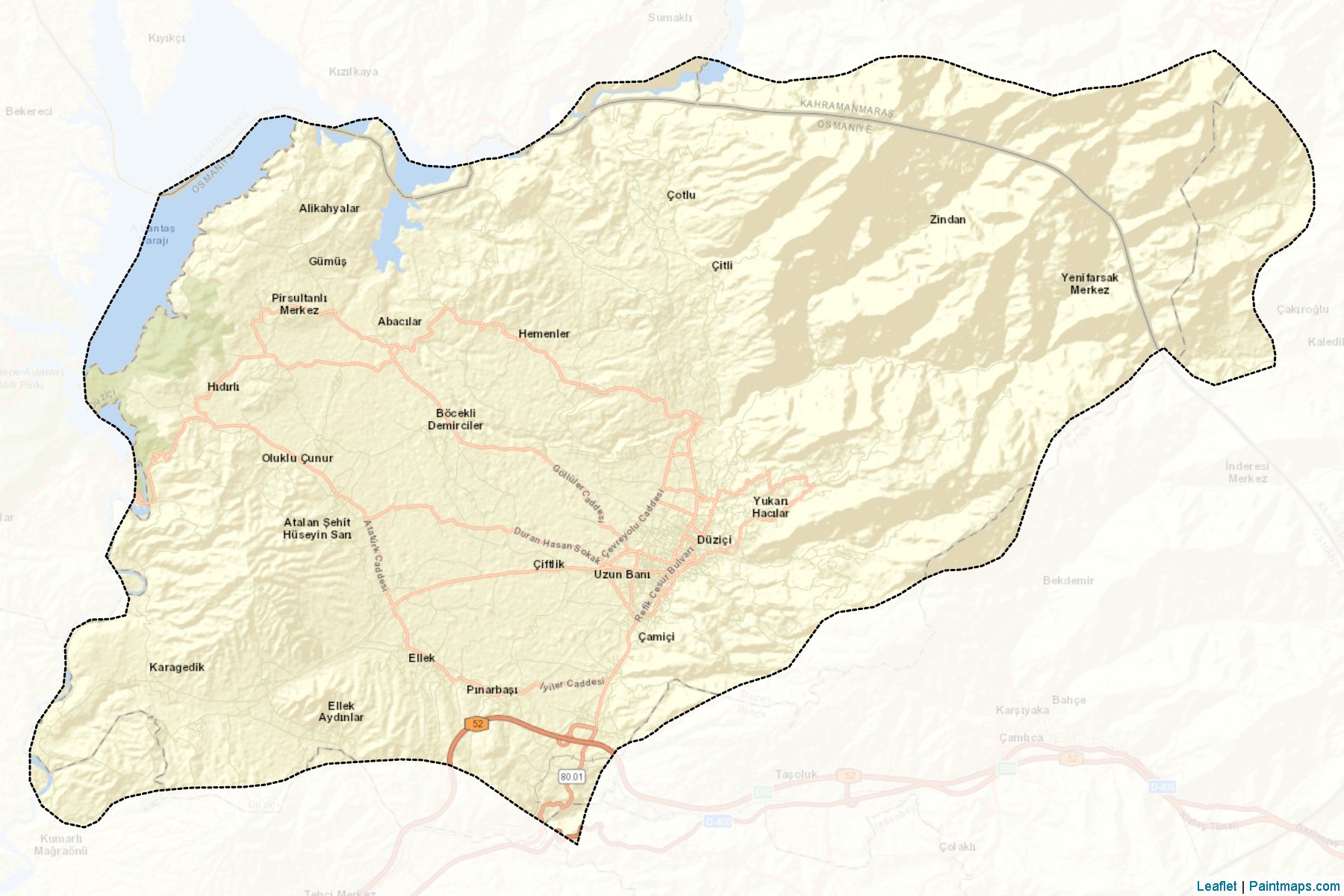 Muestras de recorte de mapas Düziçi (Osmaniye)-2