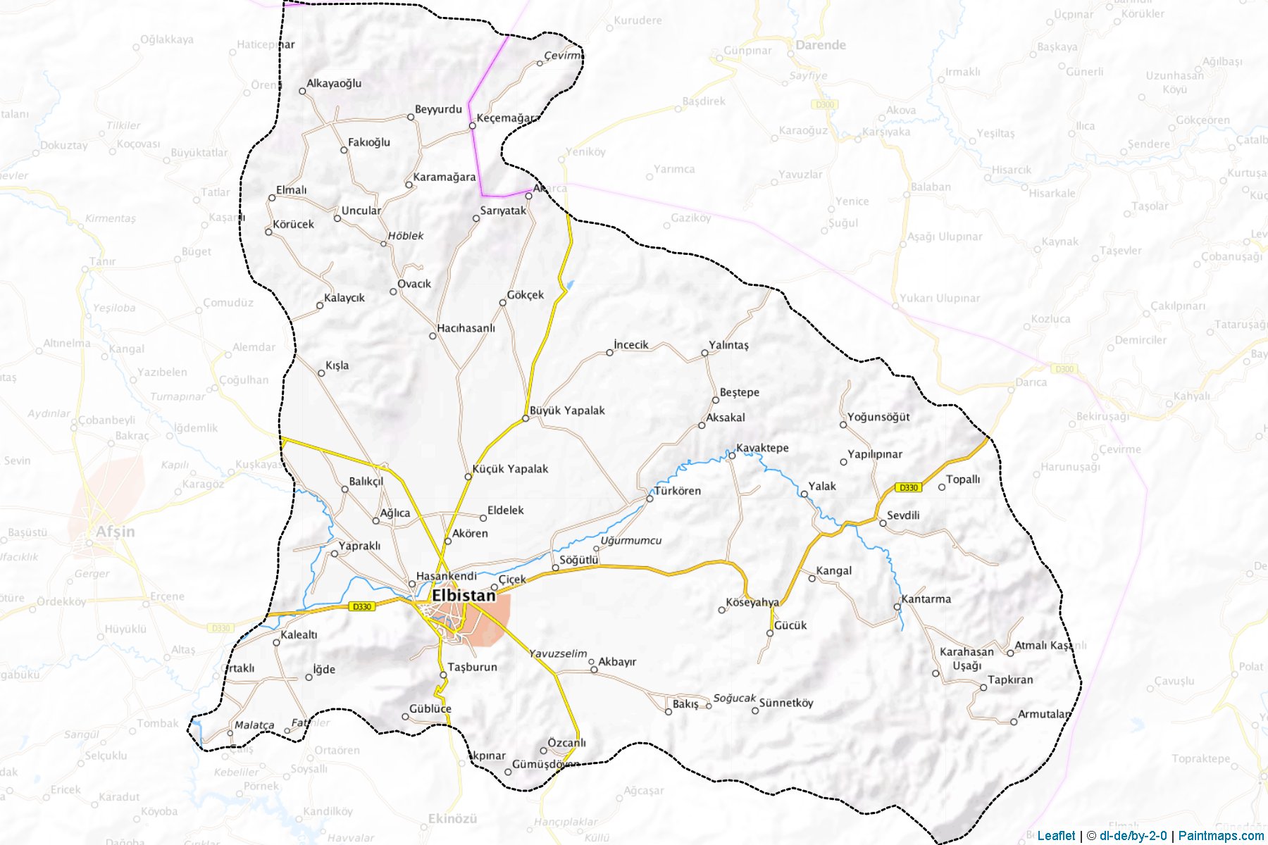 Elbistan (Kahramanmaraş) Haritası Örnekleri-1