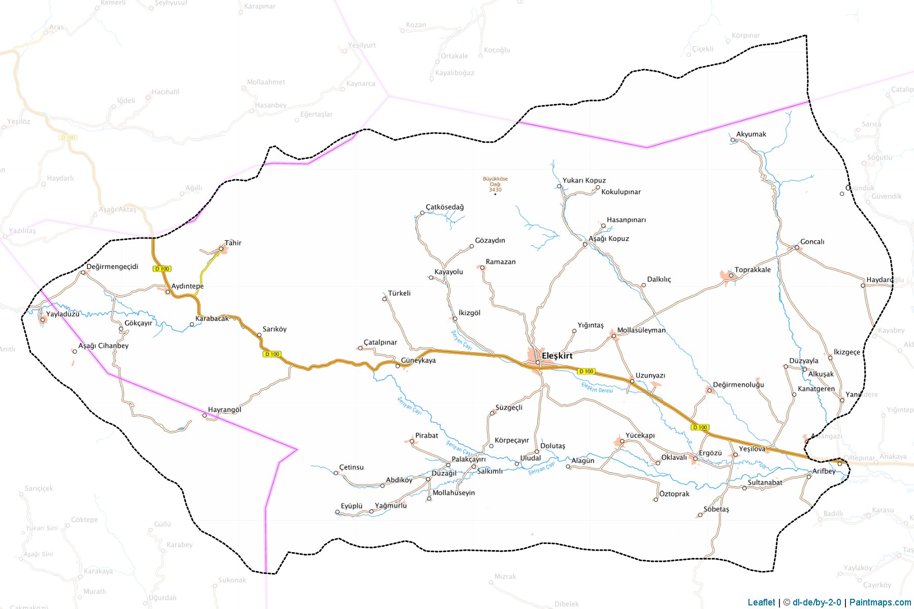 Muestras de recorte de mapas Eleşkirt (Agri)-1