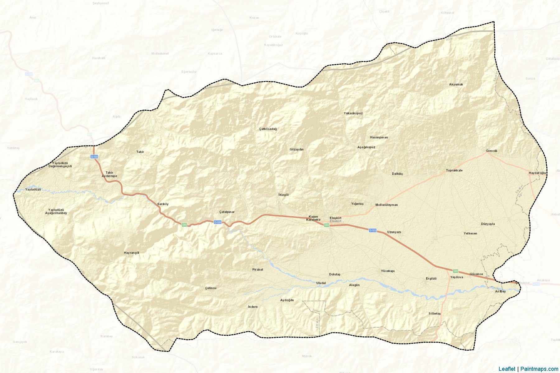 Muestras de recorte de mapas Eleşkirt (Agri)-2