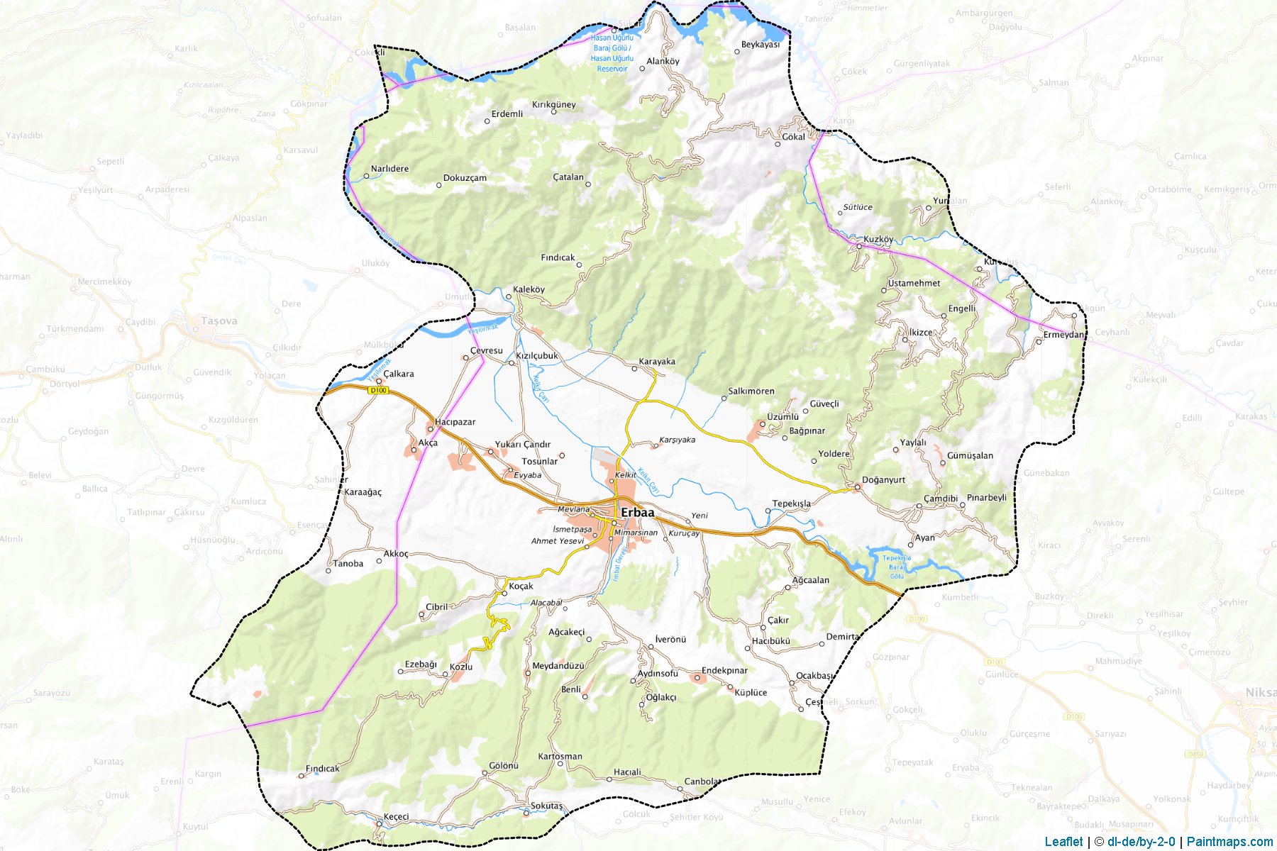 Erbaa (Tokat) Map Cropping Samples-1