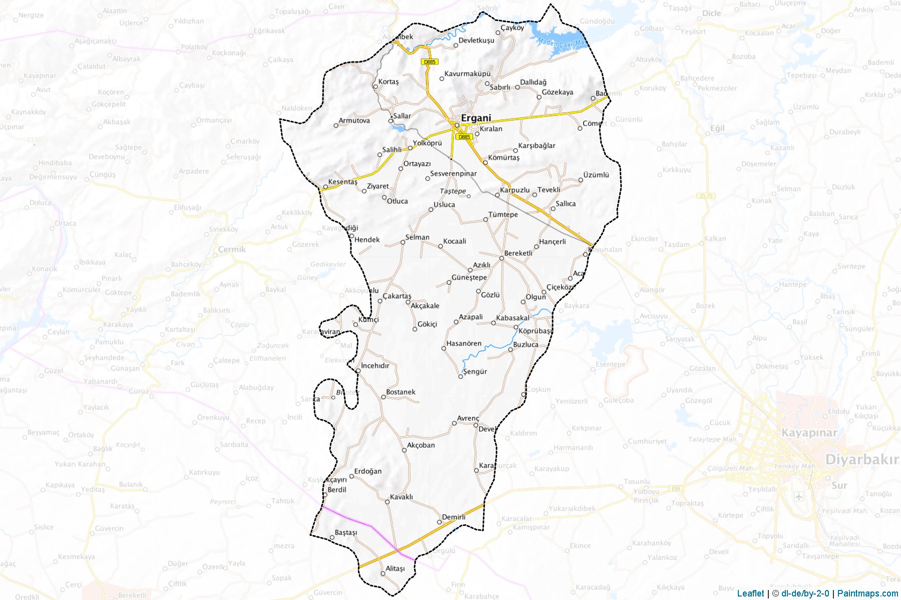 Ergani (Diyarbakir) Map Cropping Samples-1