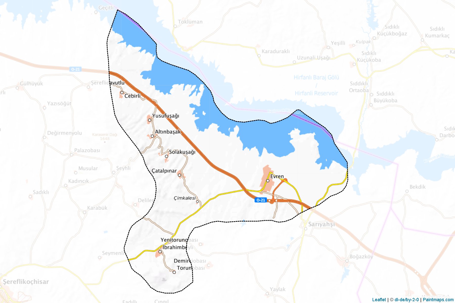 Evren (Ankara Province) Map Cropping Samples-1