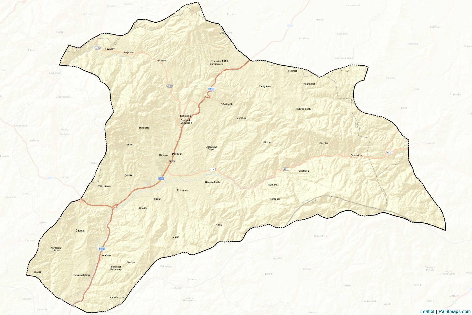 Gediz (Kutahya) Map Cropping Samples-2