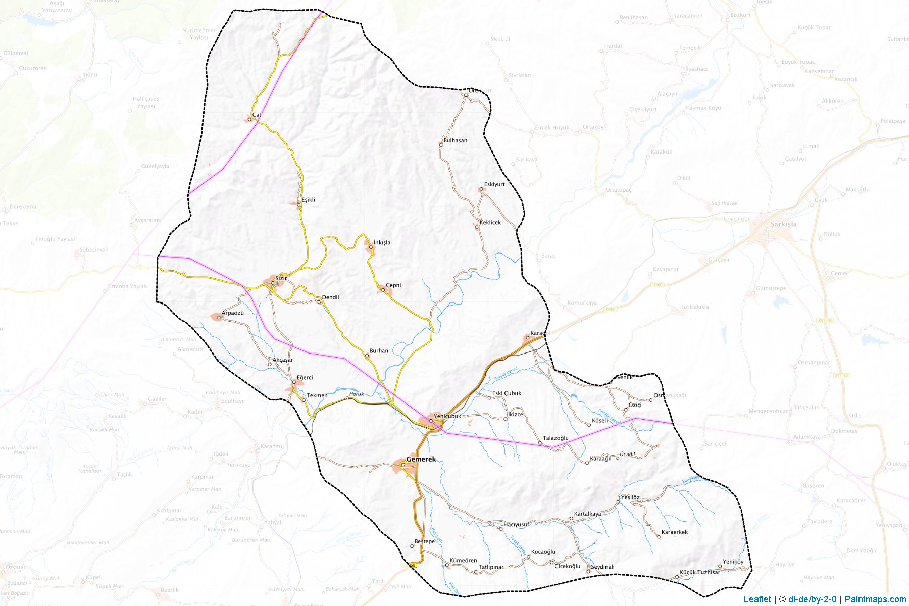 Gemerek (Sivas) Haritası Örnekleri-1