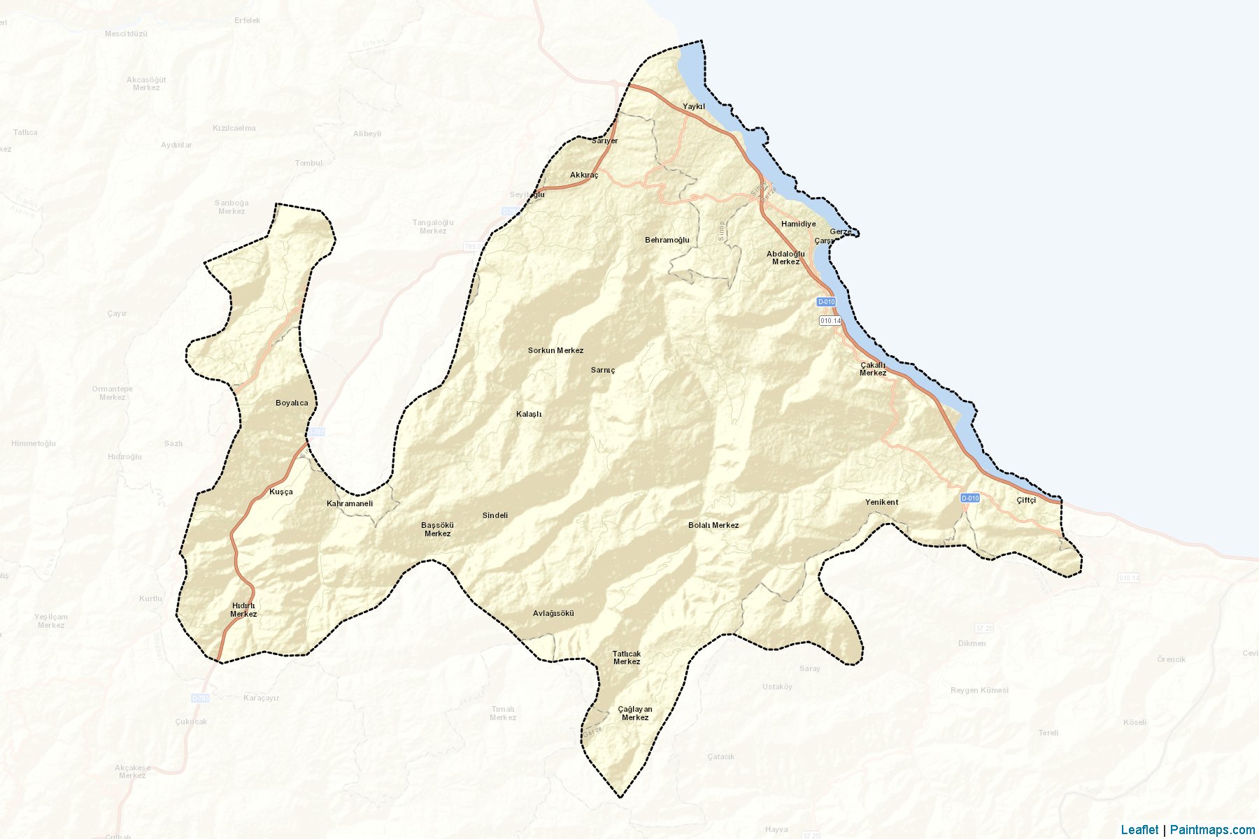 Muestras de recorte de mapas Gerze (Sinop)-2