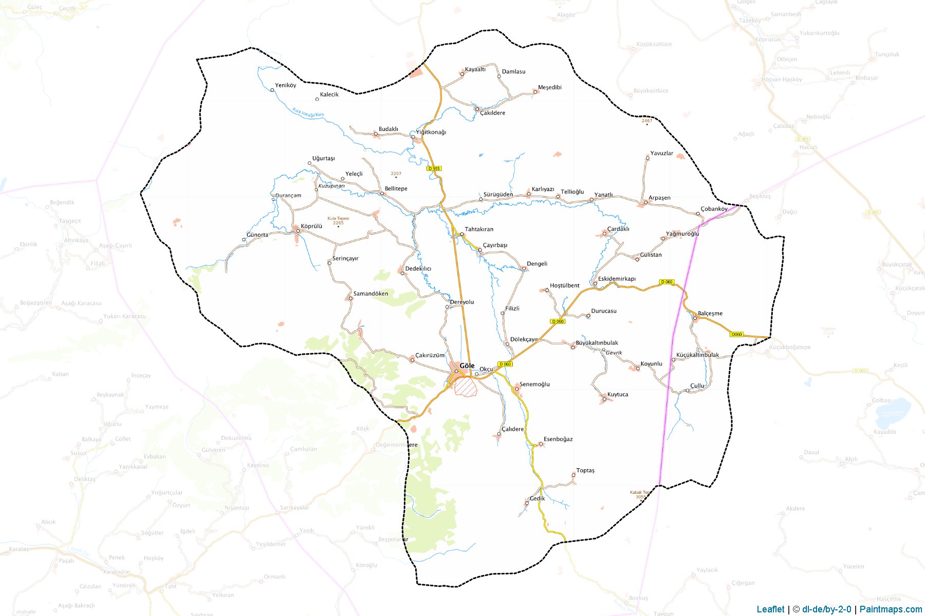 Muestras de recorte de mapas Göle (Ardahan)-1