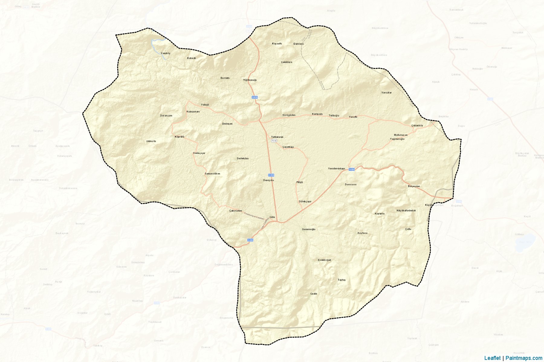 Muestras de recorte de mapas Göle (Ardahan)-2