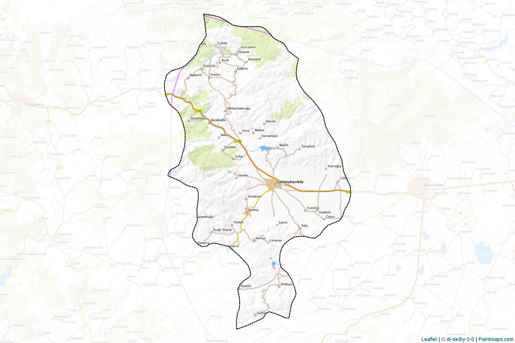 Muestras de recorte de mapas Gümüşhacıköy (Amasya)-1