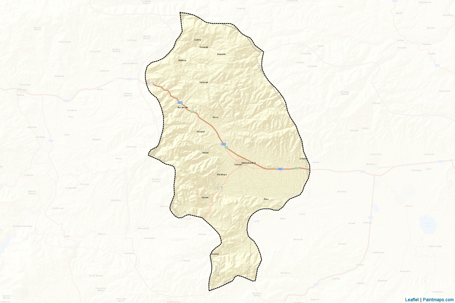 Muestras de recorte de mapas Gümüşhacıköy (Amasya)-2