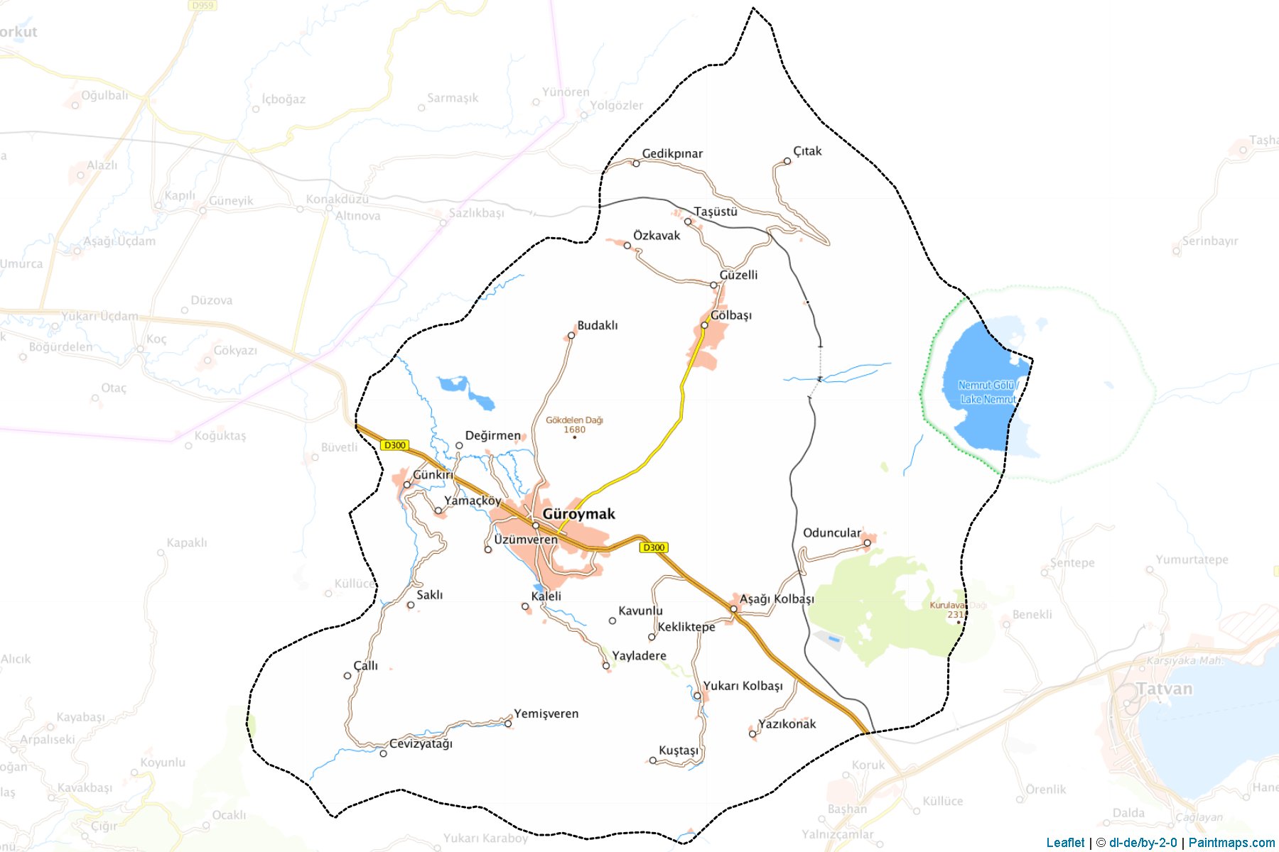 Güroymak (Bitlis) Map Cropping Samples-1