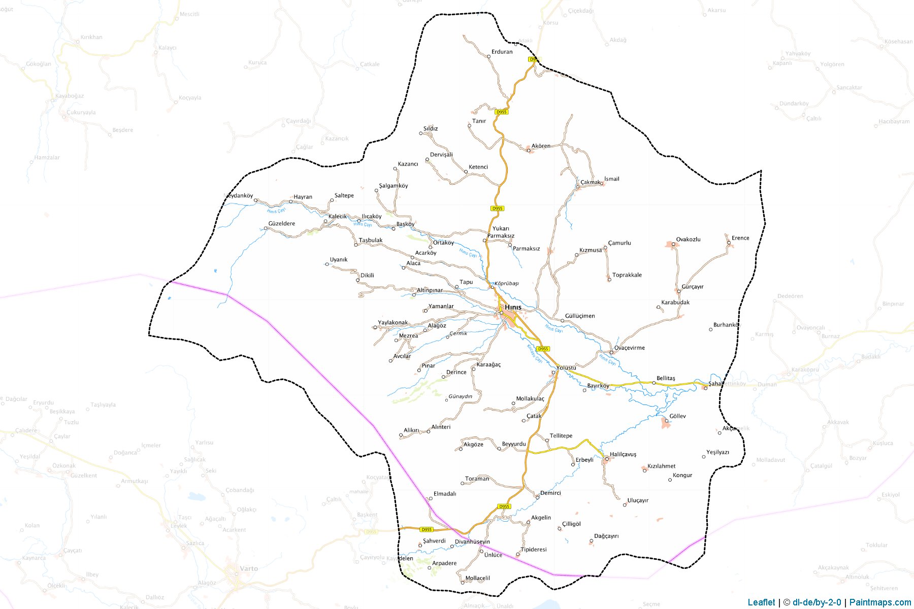 Hınıs (Erzurum) Haritası Örnekleri-1