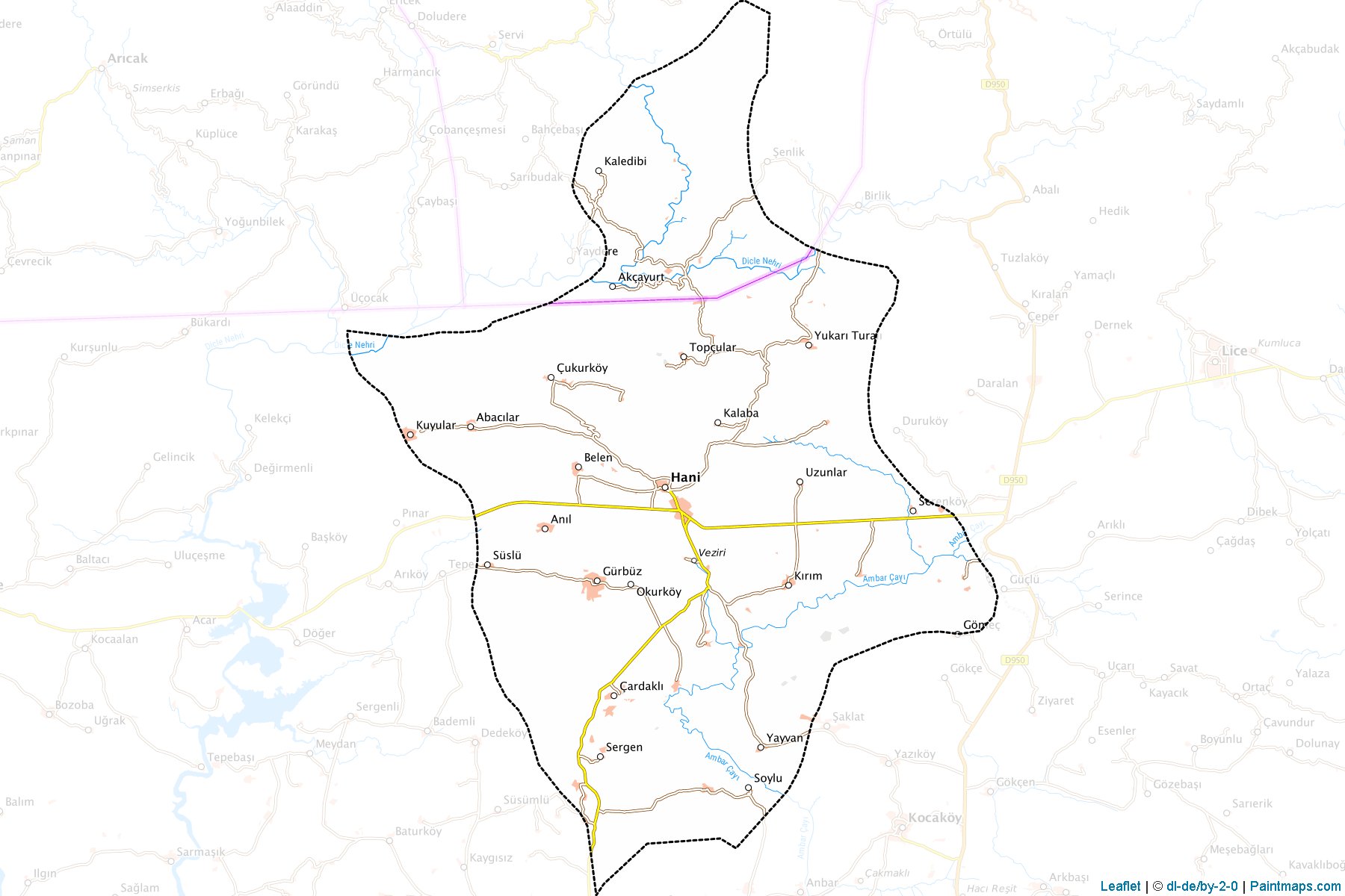 Muestras de recorte de mapas Hani (Diyarbakir)-1