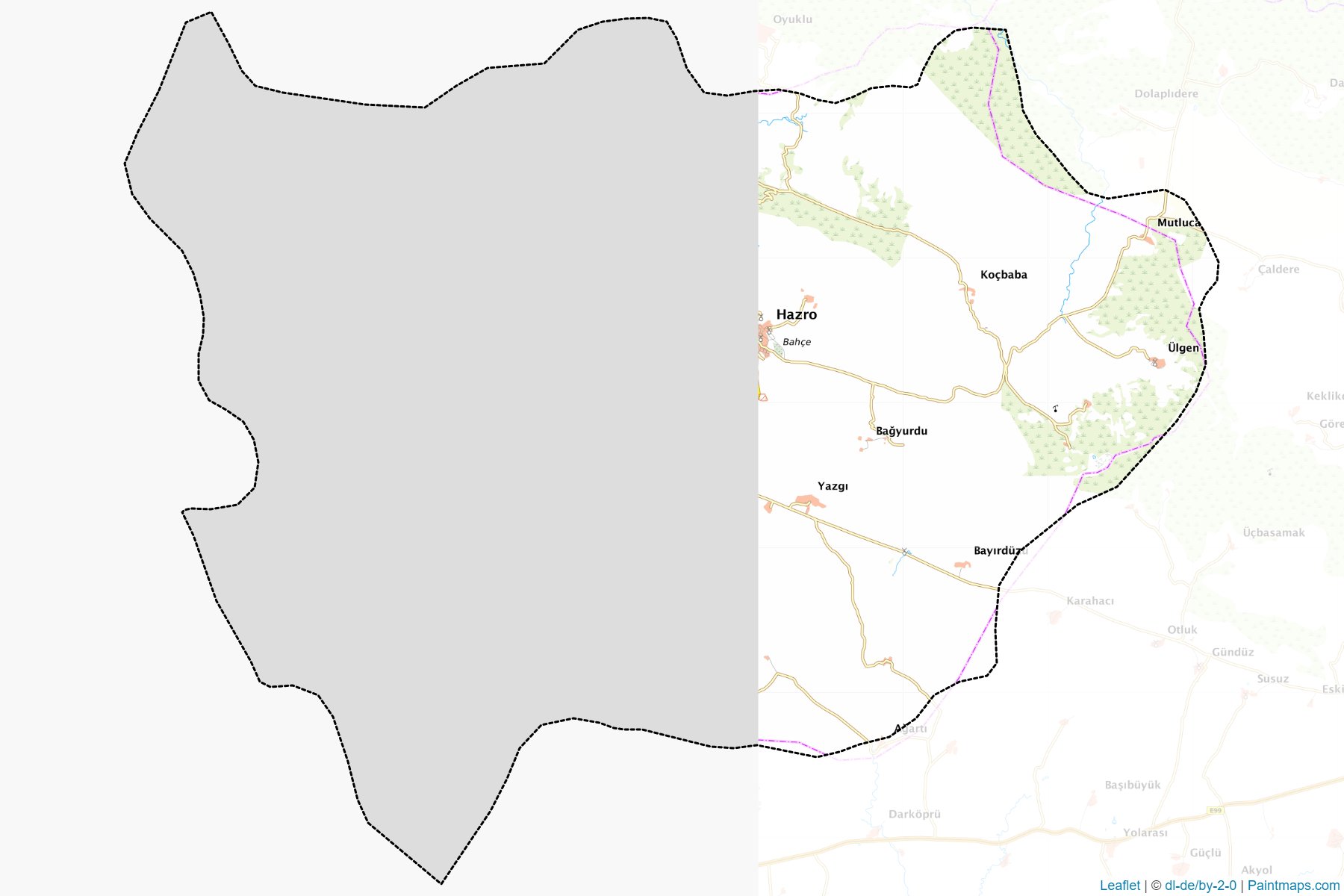 Hazro (Diyarbakir) Map Cropping Samples-1