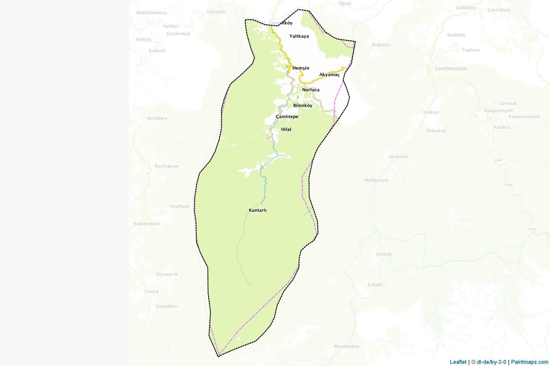 Muestras de recorte de mapas Hemşin (Rize)-1