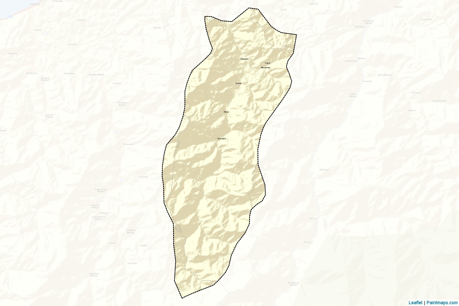 Muestras de recorte de mapas Hemşin (Rize)-2