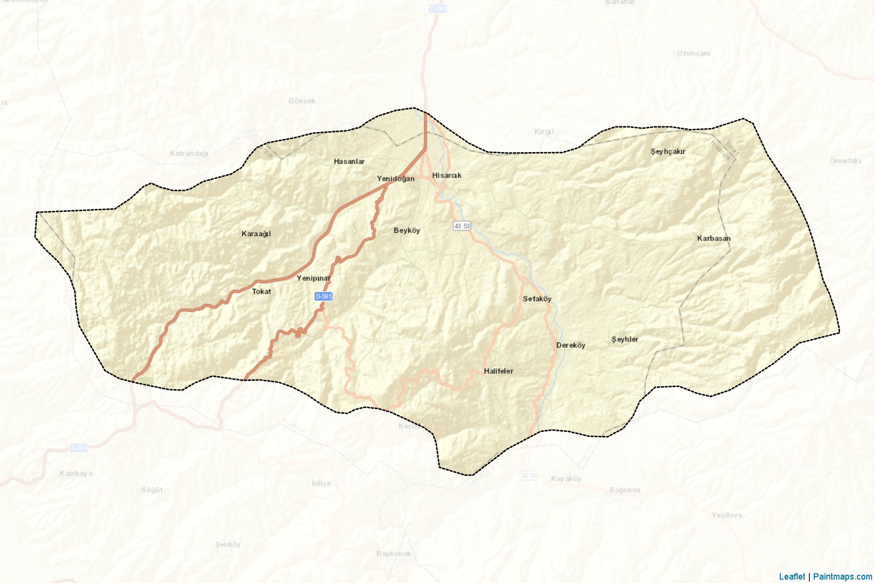 Muestras de recorte de mapas Hisarcık (Kutahya)-2