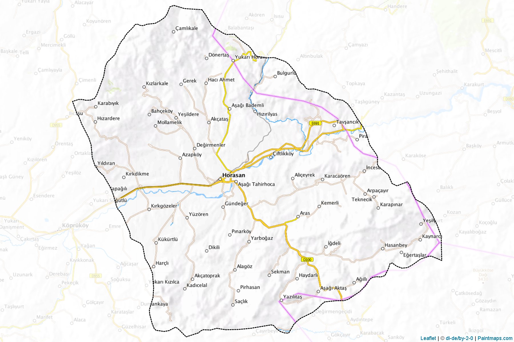 Horasan (Erzurum) Map Cropping Samples-1