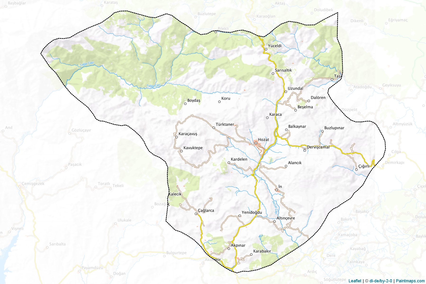 Muestras de recorte de mapas Hozat (Tunceli)-1