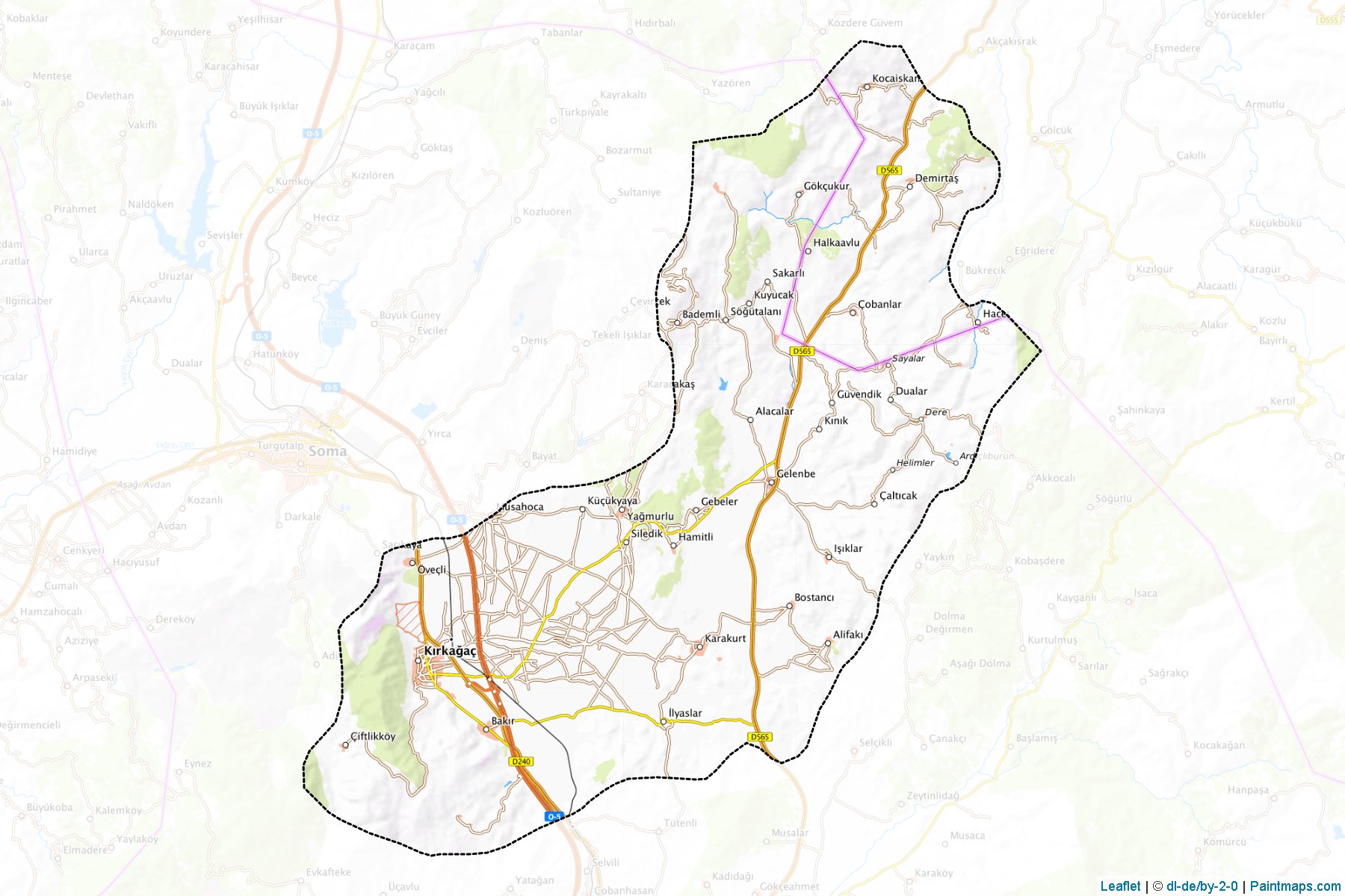 Muestras de recorte de mapas Kırkağaç (Manisa)-1