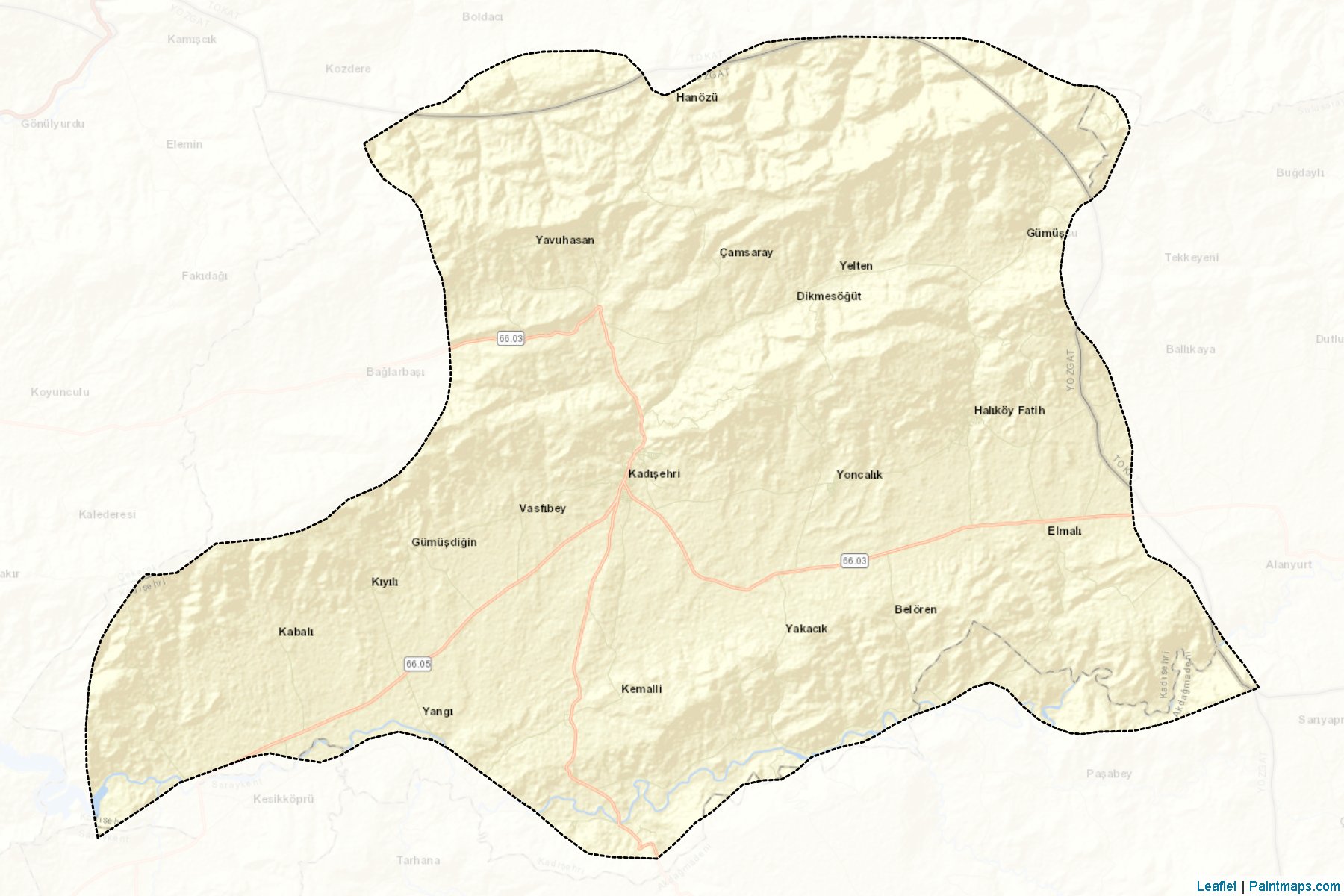 Kadışehri (Yozgat) Haritası Örnekleri-2