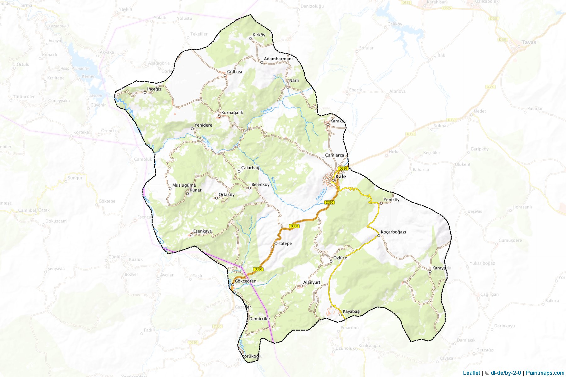 Muestras de recorte de mapas Kale (Denizli)-1