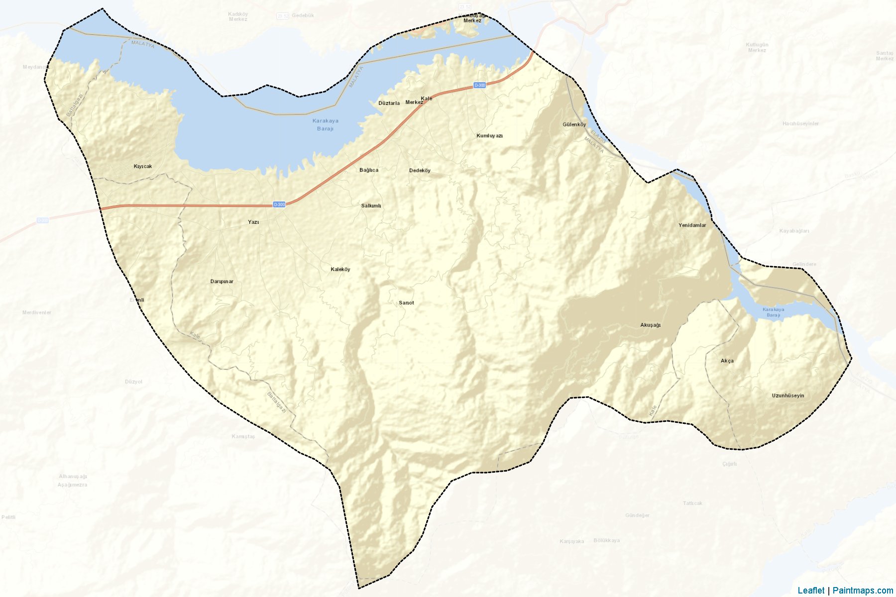 Muestras de recorte de mapas Kale (Malatya)-2