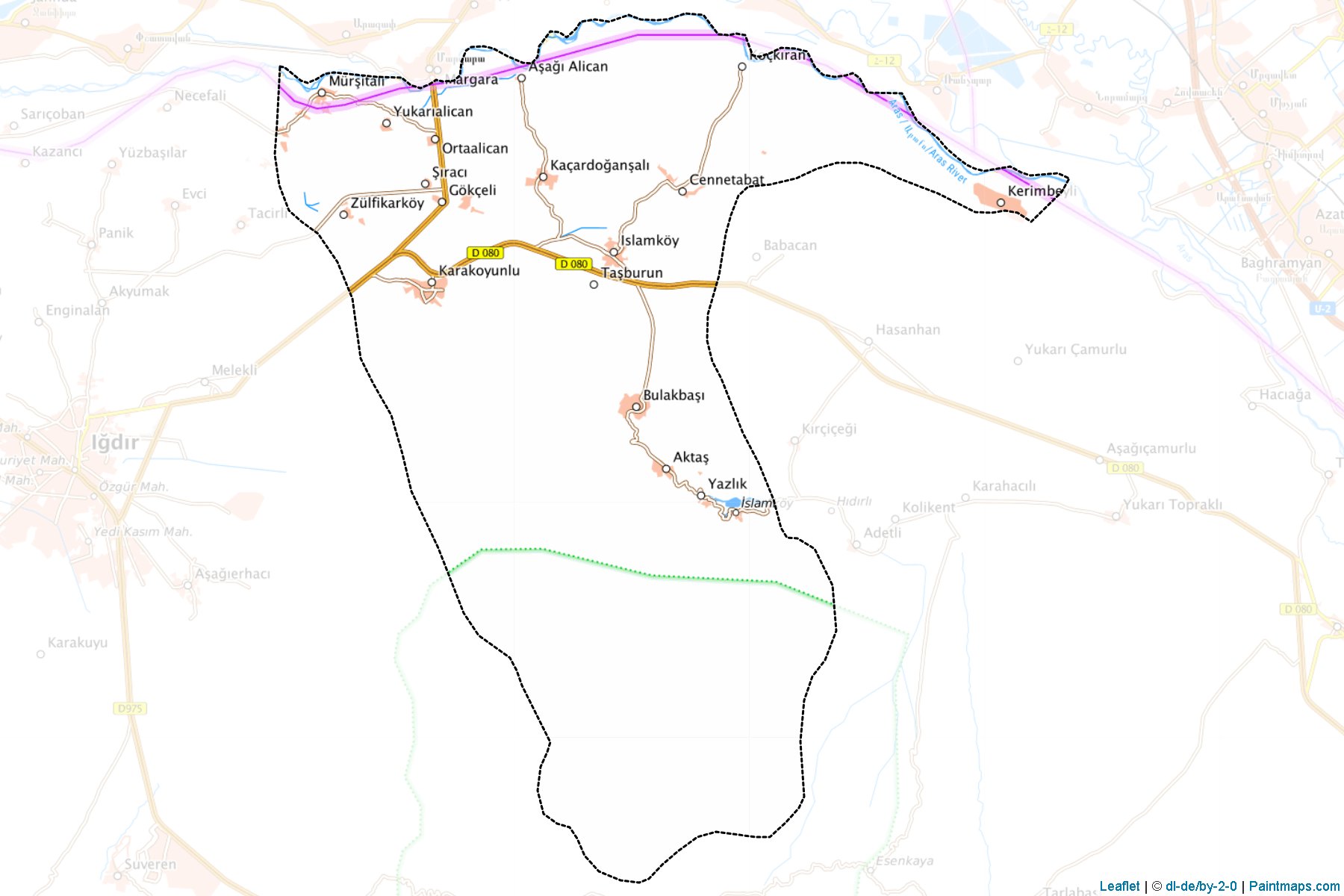 Muestras de recorte de mapas Karakoyunlu (Igdir)-1