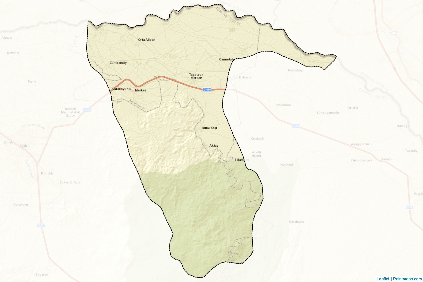 Muestras de recorte de mapas Karakoyunlu (Igdir)-2