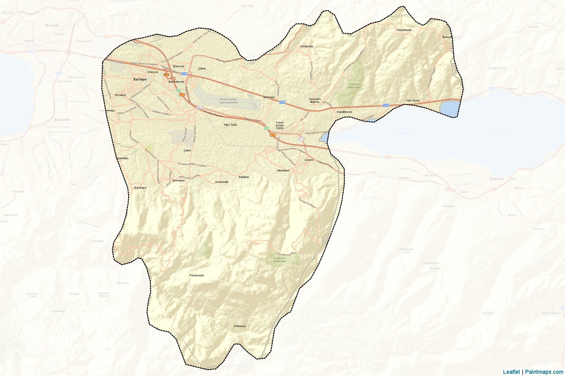 Muestras de recorte de mapas Kartepe (Kocaeli)-2