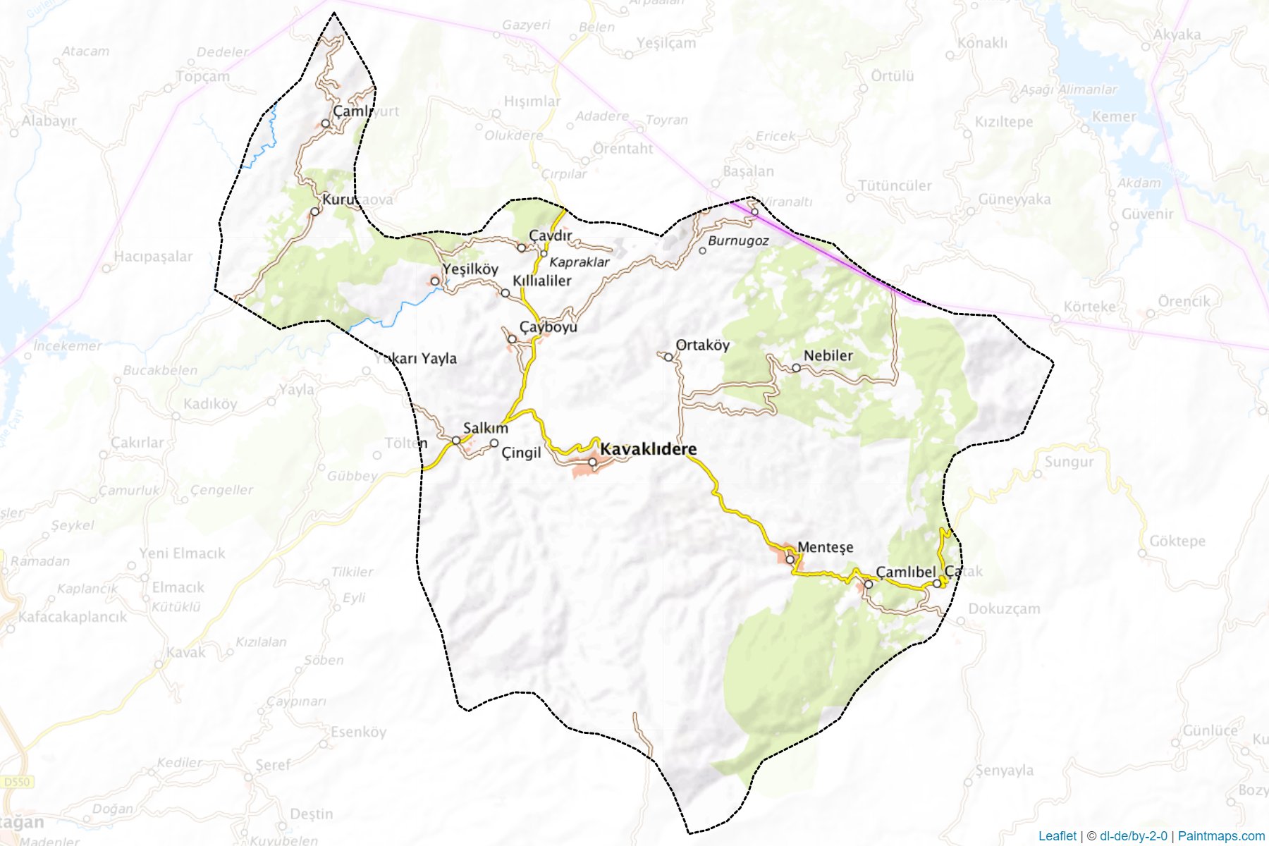 Kavaklidere (Mugla) Map Cropping Samples-1