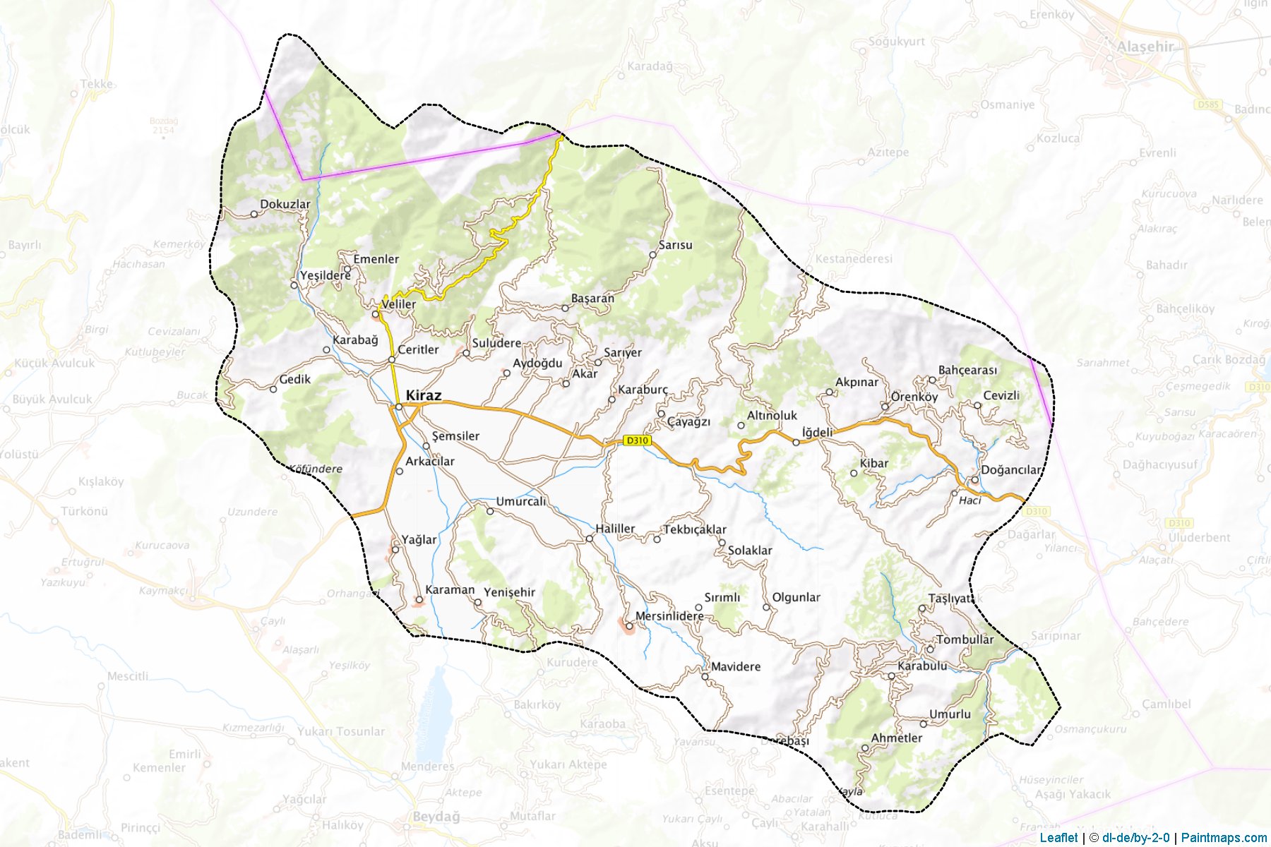 Kiraz (İzmir) Haritası Örnekleri-1