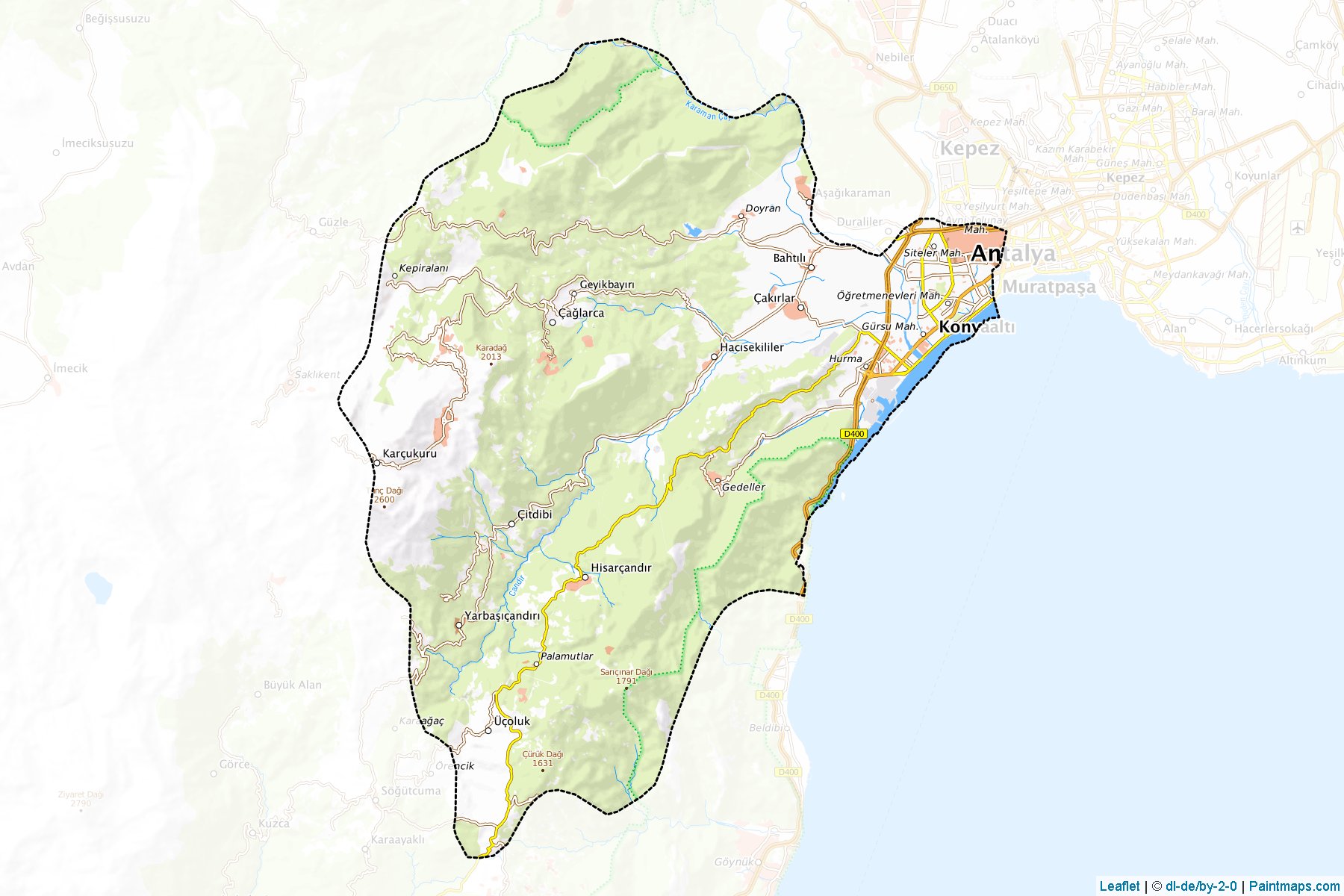 Konyaaltı (Antalya) Map Cropping Samples-1