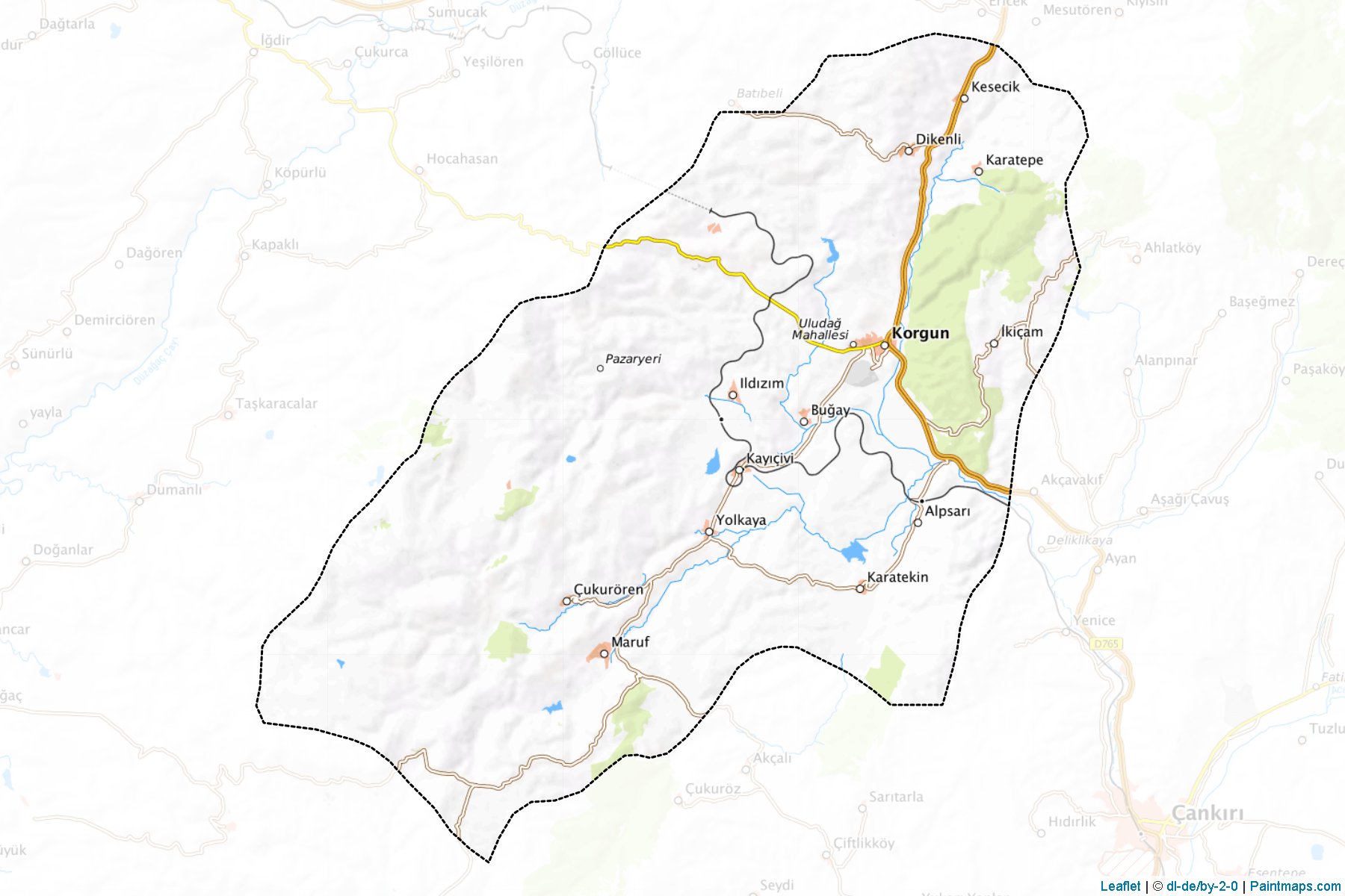 Korgun (Cankiri) Map Cropping Samples-1