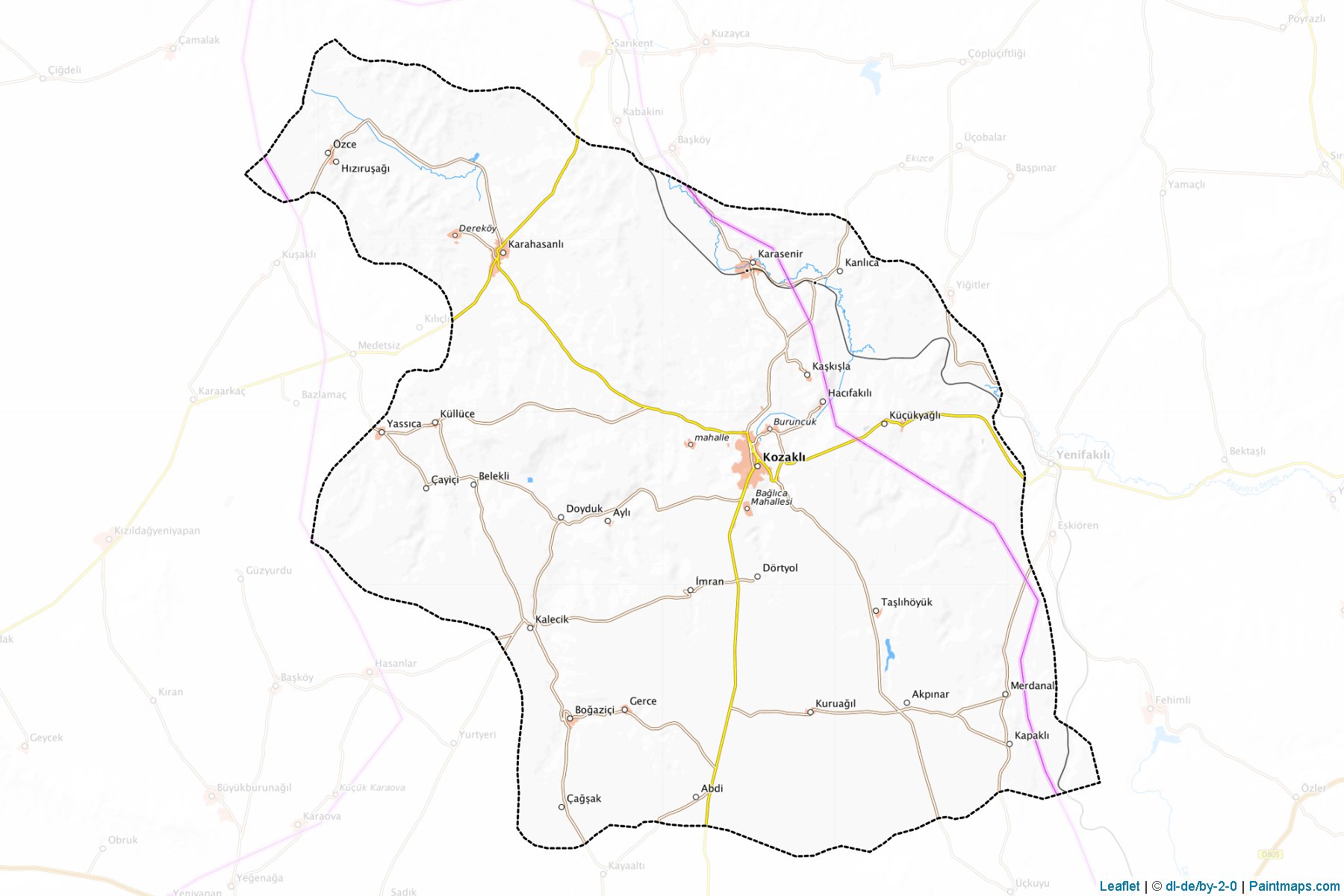 Kozakli (Nevsehir) Map Cropping Samples-1