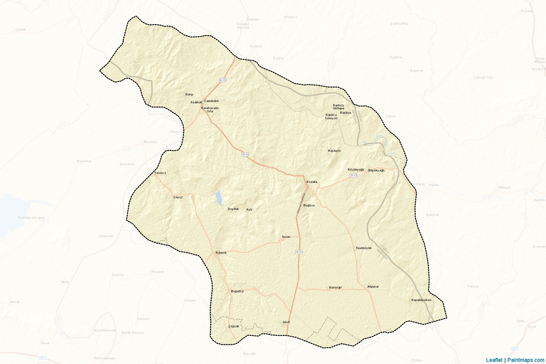 Kozakli (Nevsehir) Map Cropping Samples-2